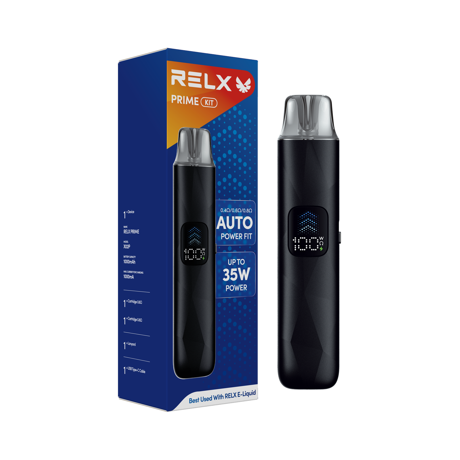 Relx Prime-悅刻-月克-悅克-月刻-開放式主機-黑色