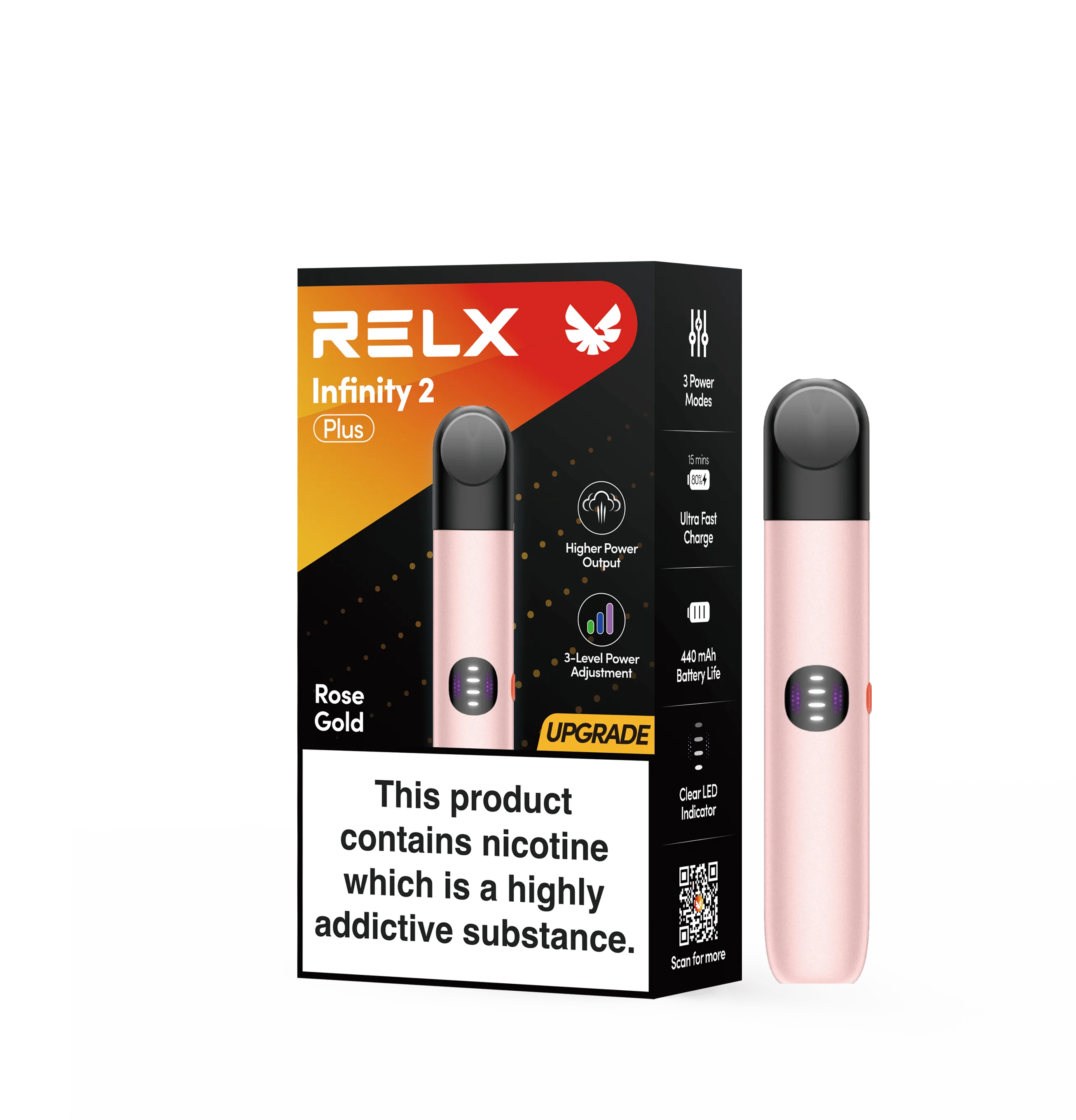 悅刻-月克-RELX-二代Infinity 2 Plus-玫瑰金-粉色