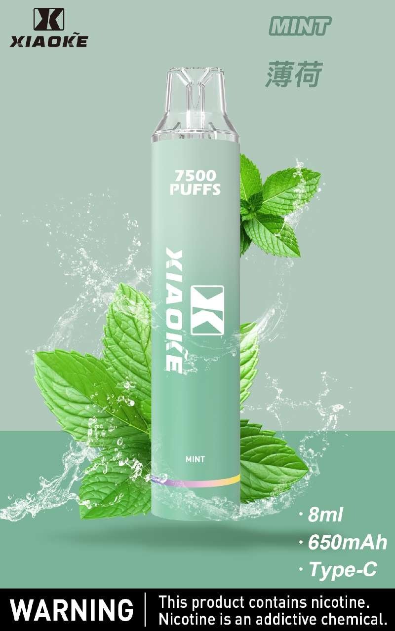 xiaoke梟客7500口一次性抛棄式-薄荷