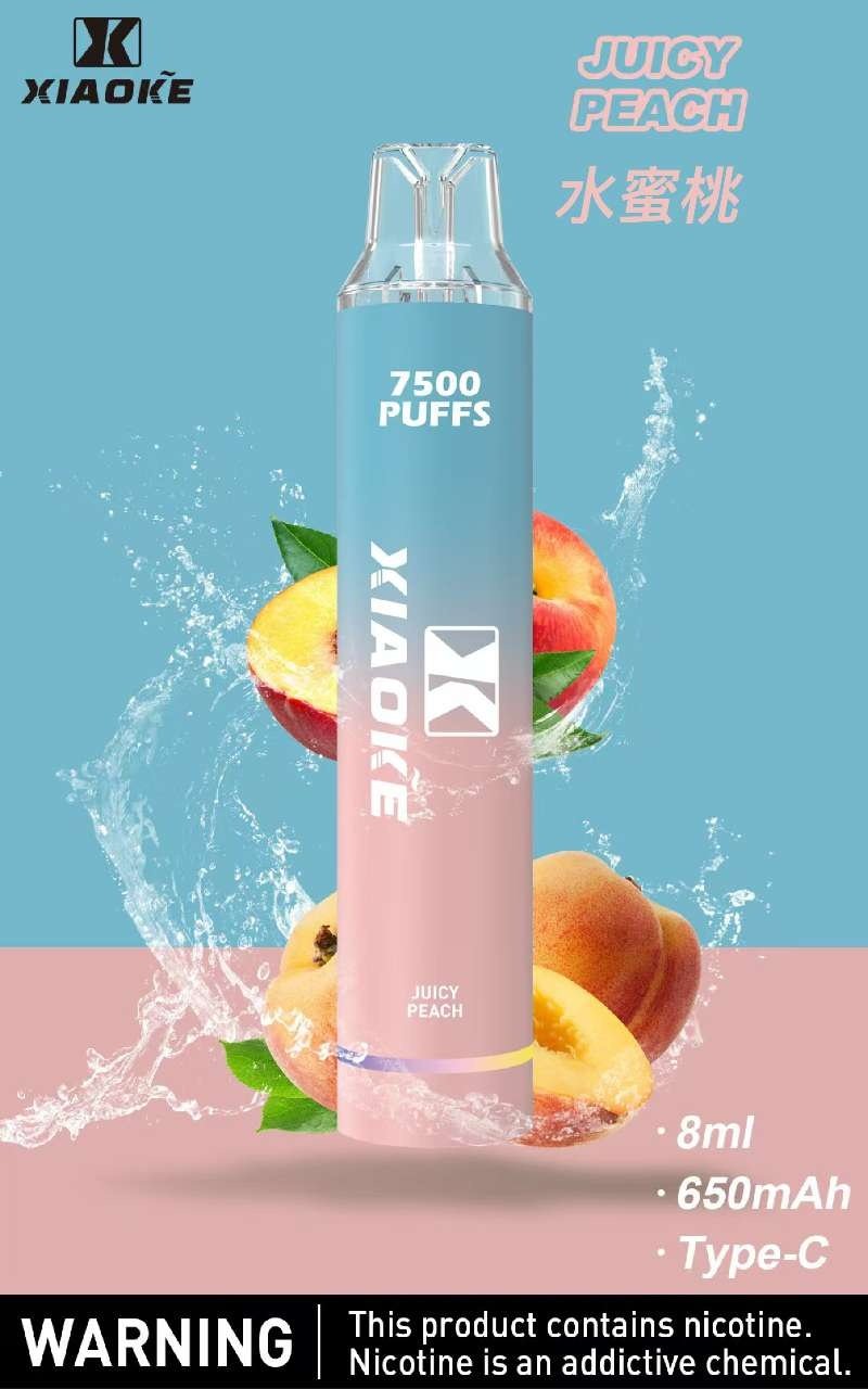 xiaoke梟客7500口一次性抛棄式-水蜜桃