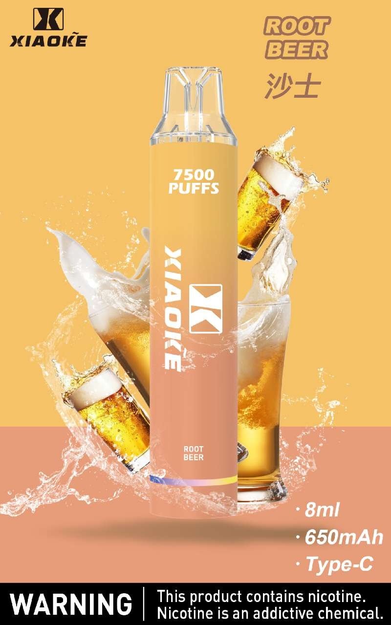 xiaoke梟客7500口一次性抛棄式-沙士啤酒